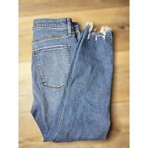 Abercrombie Fitch The Highest Skinny Ankle Jeans Light‎ Wash Distressed Sz 26 xs